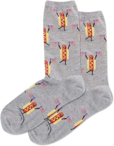 Hotsox Women's Fourth Of July Hot Dog Crew Socks 1 Pair, Women's 9-11 in Saudi Arabia