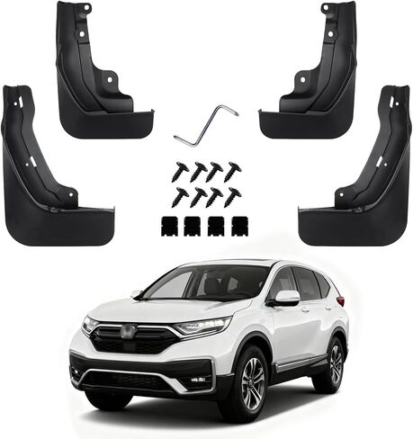 No Drill Mud Flaps for 2023-2026 Honda CR-V SUV, Heavy Duty Front & Rear All Weather Splash Guards 4Pcs, Set for LX EX EX-L Models, OEM-Style Textured Black Mud Guards, Not Fit Hybrid Tirms in Saudi Arabia