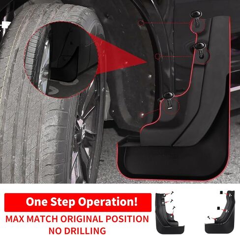 No Drill Mud Flaps for 2023-2026 Honda CR-V SUV, Heavy Duty Front & Rear All Weather Splash Guards 4Pcs, Set for LX EX EX-L Models, OEM-Style Textured Black Mud Guards, Not Fit Hybrid Tirms in Saudi Arabia