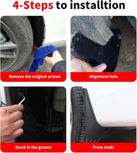No Drill Mud Flaps for 2023-2026 Honda CR-V SUV, Heavy Duty Front & Rear All Weather Splash Guards 4Pcs, Set for LX EX EX-L Models, OEM-Style Textured Black Mud Guards, Not Fit Hybrid Tirms in Saudi Arabia