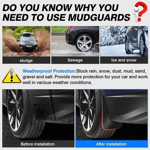 BODHIS Mud Flaps Kit for Lexus NX200T/300H 2017-2020 Guards Mudguards Splash Accessories Front and Rear Set in Kuwait