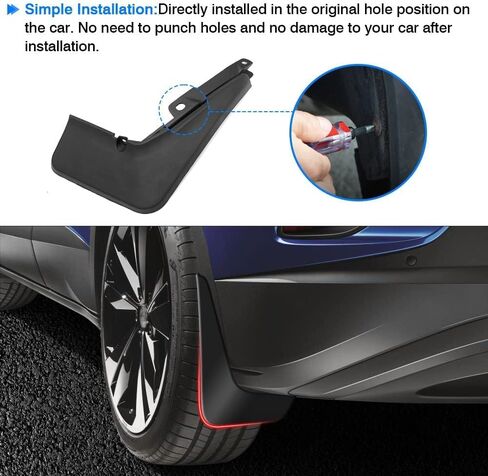 BODHIS Mud Flaps Kit for Lexus NX200T/300H 2017-2020 Guards Mudguards Splash Accessories Front and Rear Set in Kuwait