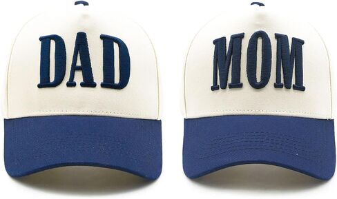 Mom and Dad Hats, Embroidered Trucker hat for Men Women, Trendy Baseball Cap New Parents Gifts for Couples in Kuwait