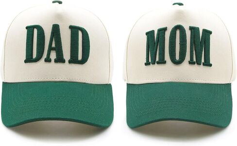 Mom and Dad Hats, Embroidered Trucker hat for Men Women, Trendy Baseball Cap New Parents Gifts for Couples in Kuwait