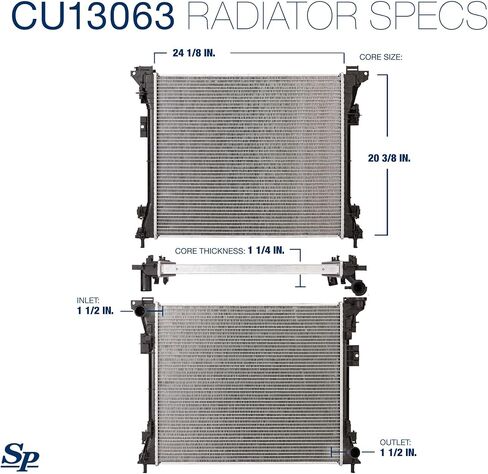 Spectra Premium CU13063 Radiator Compatible With Dodge Grand Caravan, Chrysler Town and Country in Kuwait