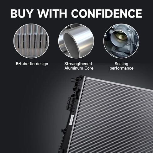VibeUp 981 Radiator Compatible with Dodge Dakota 1987-1999 2.2L 2.5L L4 3.9L V6 | #Replaces 52028110 5200413 in Saudi Arabia