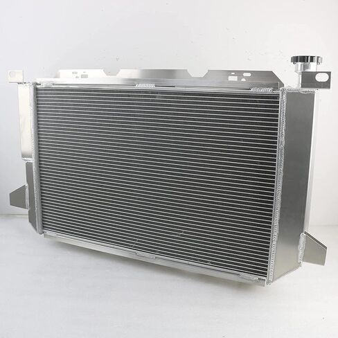 مشعاع ألومنيوم 4 صف لـ 1985-1997 Ford F Super Duty Bronco F150 F250 F350 F53 5.0L 5.8L 7.3 7.5L V8، مشعات مع مجموعة ترموستات كفن مروحة كهربائية in Kuwait