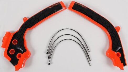 Acerbis X-Grip Frame Guards Orange/Black Compatible with KTM 85 SX 2013-2017 - 2449525225 in Saudi Arabia