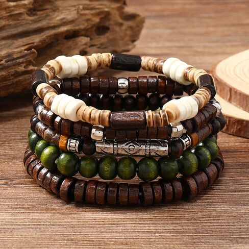 10 Pcs Beaded Bracelets for Men Adjustable Pulseras Para Hombres Set,Tree Mens Bracelet Meaningful Gift in Saudi Arabia