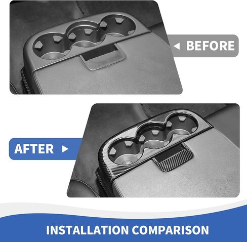 Center Console Front Cup Holder Panel Trim Cover Compatible with Chevy Silverado & GMC-Sierra 2007-2013, Carbon Fiber in Saudi Arabia