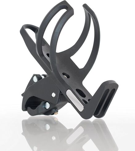 Can Am Spyder Passenger Grab Rail Mount - Not for Handlebars - Cup Holder - Dual Chrome Inserts on Satin Black Body - Easy On - Off Design Bear Claw #6214CAA in Saudi Arabia