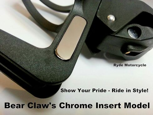 Can Am Spyder Passenger Grab Rail Mount - Not for Handlebars - Cup Holder - Dual Chrome Inserts on Satin Black Body - Easy On - Off Design Bear Claw #6214CAA in Saudi Arabia