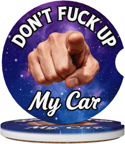 Small Red Flowers 2 Pack Car Cup Holder Coasters Absorbent Ceramic Drink Coasters 2.56" Universal Anti Slip Cup Mat with Cork Base and Finger Notch Auto Accessories Interior for Women Men in Kuwait