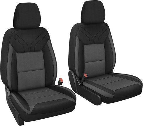 Front Seat Covers Compatible with 2022-2026 Ford Maverick XLT/XL/Lariat, Neoprene Durability Truck Seat Cover, Black and Charcoal in Kuwait