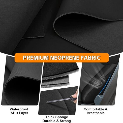 Front Seat Covers Compatible with 2022-2026 Ford Maverick XLT/XL/Lariat, Neoprene Durability Truck Seat Cover, Black and Charcoal in Kuwait