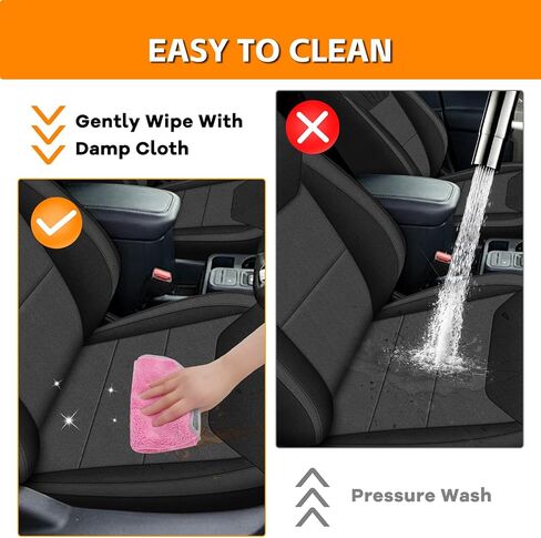 Front Seat Covers Compatible with 2022-2026 Ford Maverick XLT/XL/Lariat, Neoprene Durability Truck Seat Cover, Black and Charcoal in Kuwait