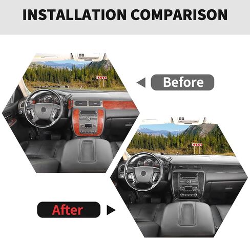 RT-TCZ Carbon Fiber Interior Trim Kit Cover Center Console Decoration Accessories for Chevy Avalanche/Suburban/Tahoe 2007-2013,for GMC Yukon/Sierra 2007-2013,12PCS in Saudi Arabia