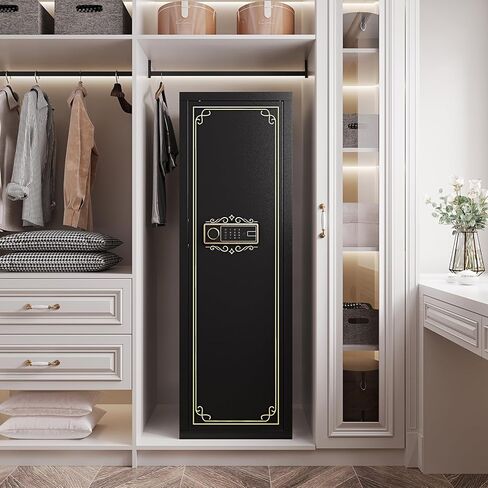 KAER 10-15 Biometric Gun Safe for Rifles and Pistols,Large Gun Cabinet with Removable Racks & Adjustable Shelf,Fingerprint Keypad Lock Rifle Safe for Home & Hunting(AR-15) in Kuwait