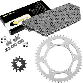 Caltric O-Ring Drive Chain and Sprockets Kit Compatible with Kawasaki KX250 1990 1991 / KDX250 1991-1994 in Kuwait