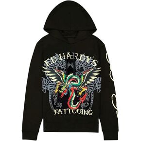 ED HARDY Men's Black Hoodie EHMR1300-25 in Kuwait