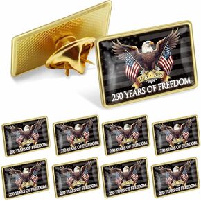 10/20/50/100PCS 250 Years of Freedom American Flag pin, 250th Anniversary USA Patriotic Brooches Accessories For Backpack Hat Bag Jacket Coat Travel Gifts in Saudi Arabia