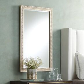 Noble Park Shaina Rectangular Vanity Decorative Wall Mirror Modern Champagne Gold Wood Frame 24" Wide for Bathroom Bedroom Living Home House Office Entryway in Saudi Arabia