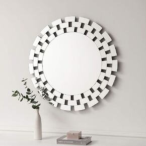 KOHROS مرآة مستديرة كبيرة لديكور الحائط 32 بوصة مرايا حائط دائرية حديثة ديكور لغرفة المعيشة والمدخل والحمام والممر in Kuwait