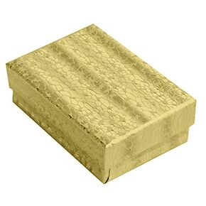Gold Cotton Filled Jewelry Packaging Display Boxes #32~3 1/4" x 2 1/4" x 1"H in Kuwait