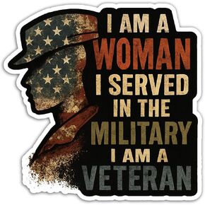 2 Pcs Veteran Women Sticker Decal - 3 Inches - Us Army Veteran Stickers for Car Truck Van Window Bumper Laptop Tablet Cup Tumbler Water Bottle and Any Smooth Surface in Saudi Arabia