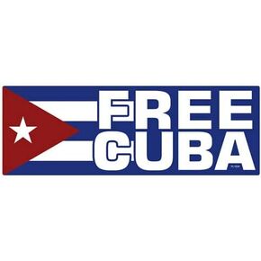 Free Cuba Rectangle Sticker for Car Vinyl Decal Truck Window Bumper Sticker Laptop Decal 8.75 х 3 in. in Kuwait