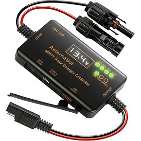 وحدة تحكم الشحن بالطاقة الشمسية PWM، لوحة شمسية 12 فولت 20 أمبير مع وحدة تحكم شحن شاشة LCD لوحدات تحكم شحن بطاريات الليثيوم AGM LiFePO4 المتوافقة مع النوع C وUSB (12 فولت/20 أمبير) in Kuwait
