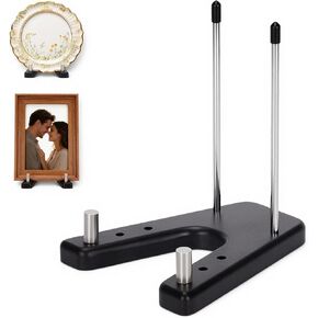 حامل لوحة مكون من قطعتين للعرض بمسافات قابلة للتعديل، حامل عرض حامل لوحة خشبية، حامل إطار صورة لألواح زخرفية مقاس 6-14 بوصة، كتاب، سجل، لوحة، صورة، لوحة فنية على سطح الطاولة in Kuwait