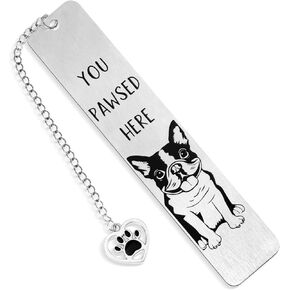 Dog Book Markers, Zinc Alloy You Pawsed Here Bookmark Cute Dog Mom Gifts Funny Reading Accessory for Men Women (Corgi) in Kuwait