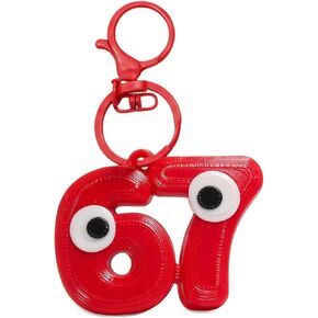 67 Meme Keychain, Cute Bag Charm with Googly Eyes, Funny Key Ring for Backpacks & Car Keys in Kuwait