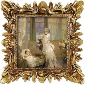 Vintage Picture Frames, 4x4 Antique Gold Photo Frames for Wall and Tabletop, Small Frame with Floral Design for Artwork/Snapshots/Prints, Home Accents Decor in Kuwait