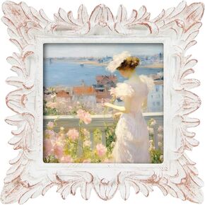 إطارات صور عتيقة، إطارات صور ذهبية عتيقة مقاس 4×4 للجدار والطاولة، إطار صغير بتصميم زهور للأعمال الفنية/اللقطات/المطبوعات، ديكور المنزل in Kuwait