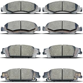 Front Rear Ceramic Brake Pads 8 Pieces Set fit for Cadillac Escalade,Escalade ESV,for Chevy Silverado 1500,Suburban,Tahoe,for GMC Sierra 1500,Yukon,Yukon XL in Kuwait
