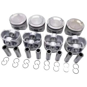 8Pcs Piston And Rings Set N63B44C Engine 11258600381 Compatible With 750i 550i M550i X5 X7 50i 4.4L in Saudi Arabia