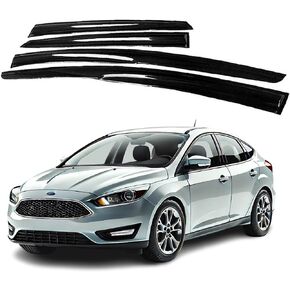 غزال أبيض يناسب Ford Focus 2012 2013 2014 2015 2016 2017 2018 حاجب نافذة دخان آمن، حاجب تهوية للشمس والمطر، حاجب نافذة جانبي، 4 قطع، سميك 2 مم in Kuwait