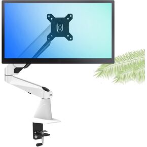 Monitor Desktop Mounting Bracket Monitor Arm Single Monitor Desk Mount Long Arm Monitor Stand Mount With Gas Spring Wall-mounted Height Adjustable VESA Bracket for 15"-27" Screen Computer Monitor Stan in Saudi Arabia