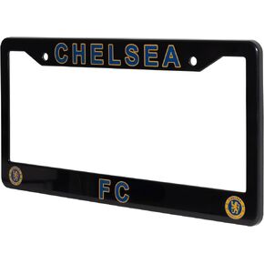 License Plate Frame Cover for Chelsea FC Fans – Black – 12.25" x 6.25" - Ideal Gift for Sports Fans & Supporters – Slim Design in Kuwait