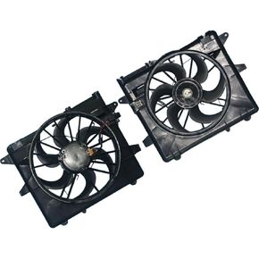 1 x Dual Radiator and Condenser Fan Assembly fits Ford Mustang 2007 2008 2009 2010 2011 2012 2013 2014 Replacement BR3Z8C607A in Kuwait