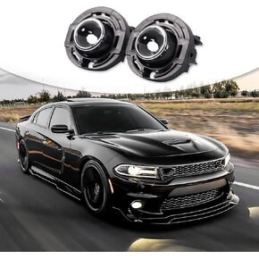 Fog Lights Compatible With 2015-2023 Dodge Charger, Black Front Bumper Left Right Side Fog Light Lamps 12V 55W H11 LED Bulbs Replacement Mopar 68425774AA （One piece per pack, not a pair） in Kuwait