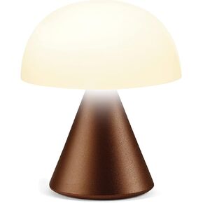 Lexon Mina Small Mushroom Lamp - LED Portable Bedside Light for Bedrooms, Kids & Nursery - Rechargeable with 12h Autonomy & Memory Dimmer, Aluminum - Dark Red in Kuwait