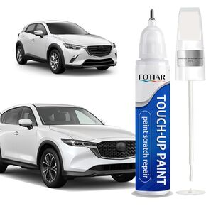 طلاء ميكا 25D من ندفة الثلج باللون الأبيض اللؤلؤي لمازدا-طقم إصلاح الخدوش المطابق تمامًا 2 في 1 قلم طلاء السيارة الفاخر للرقائق والنكات in Kuwait