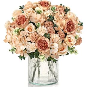 4 Packs Peonies Artificial Flowers Silk Pink Artificial Peonies Bouquet Fake Flower Arrangements Mixed Roses Hydrangea with Stems for Centerpiece Table Wedding Bridal Bouquets Home Decor in Saudi Arabia