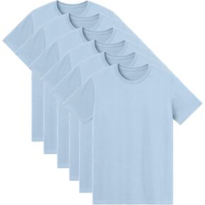 حزمة من 6 تي شيرتات رجالية ذات رقبة دائرية وأكمام قصيرة من القطن الخفيف - قمصان داخلية مناسبة للاستخدام اليومي من Classis in Kuwait