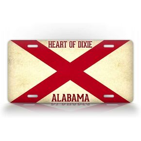 لوحة ترخيص علم ألاباما قلب ديكسي، علامة تلقائية من AL State in Kuwait