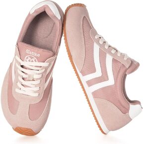 Fashion Sneakers for Women Wide Width Casual Sneakers Genuine Leather Walking Shoes Trendy Lightweight Comfort Lace-Up Non Slip for Outdoor with Memory Foam Insole in Kuwait