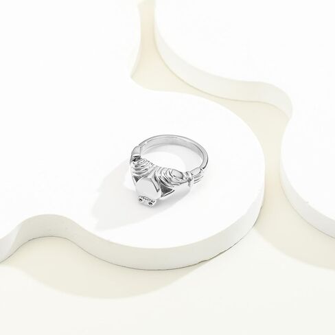 Heart Urn Rings for Ashes for Women Crown Promise Cremation Ring Hold Loved Ones Ashes Keepsake Memorial Jewelry Cremation Jewelry Ashes Locket Holding Love in Hand in Saudi Arabia